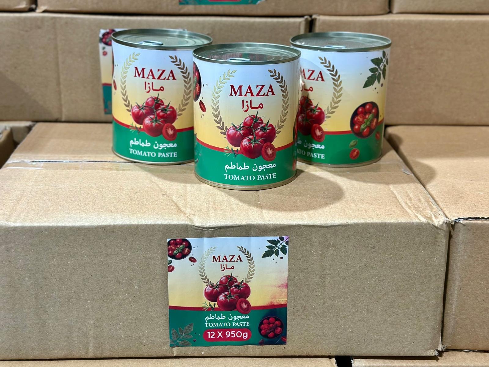 Maza Tomato Paste packaging